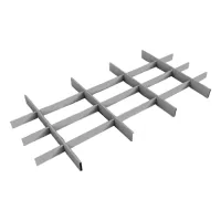 Грильято Жалюзи ячейка 300x150 мм, металлик матовый, высота 30 / 50 мм, ширина 10 мм