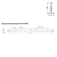 Подвесная система Албес T-15/38 Prim рейка несущая высота профиля 38мм, длина 3700мм, белый Подвесная система Албес T-15/38 Prim рейка несущая высота профиля 38мм, длина 3700мм, белый