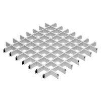 Грильято ячейка 60х60, высота 40 мм, ширина 10 мм, супер-хром