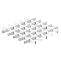 Грильято ячейка 100x100, высота 30 мм, ширина 10 мм, белый матовый