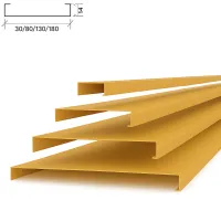 Реечный потолок Албес A80SV суперзолото