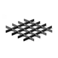 Грильято ячейка 120x120, высота 50 мм, ширина 10 мм, металлик