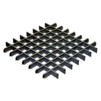 Грильято ячейка 75x75, высота 30 мм, ширина 10 мм, металлик