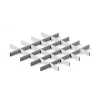 Грильято ячейка 120x120, высота 30 мм, ширина 5 мм, супер-хром