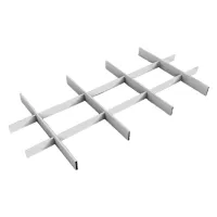 Грильято Жалюзи ячейка 300x200 мм, белый матовый, высота 30 / 50 мм, ширина 10 мм