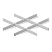 Грильято ячейка 200x200, высота 50 мм, ширина 10 мм, белый матовый