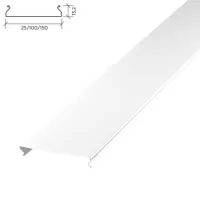 Реечный потолок Албес S дизайн A25AS суперхром