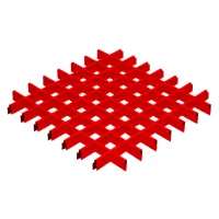 Грильято ячейка 75x75, высота 30 мм, ширина 10 мм, окраска по RAL