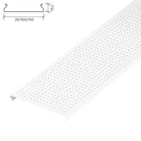 Реечный потолок Албес S дизайн A25AS белый матовый c перфорацией