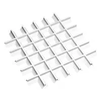 Грильято Пирамидальный ячейка 100х100мм, суперхром, высота 35 мм, ширина 10 мм