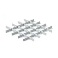 Грильято ячейка 120x120, высота 40 мм, ширина 10 мм, белый матовый