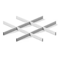 Грильято ячейка 200x200, высота 40 мм, ширина 10 мм, супер-хром