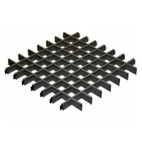 Грильято ячейка 60х60, высота 40 мм, ширина 10 мм, металлик