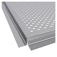 Кассетный потолок Албес AP600A6/45°/Т-24 Tegular 24 металлик перфорация F d=1,5