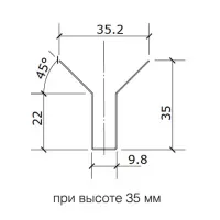 Грильято Пирамидальный ячейка 75х75мм, черный, высота 35 мм, ширина 10 мм