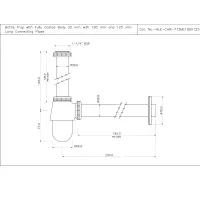 Сифон бутылочный для раковины Essco ALE-CHR-773ML190X125 Хром Сифон бутылочный для раковины Essco ALE-CHR-773ML190X125 Хром