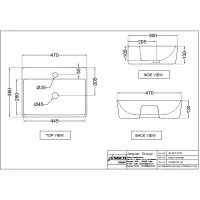 Раковина Essco Aspire AIS-WHT-101901 Белая Раковина Essco Aspire AIS-WHT-101901 Белая