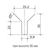 Грильято Пирамидальный ячейка 100х100мм, суперхром, высота 35 мм, ширина 10 мм