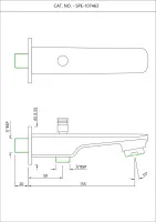 Излив для ванны Essco Stella SPE-CHR-107463 с дивертором Хром