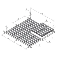 Грильято GL-15 Жалюзи ячейка 50x300, высота 37 мм, ширина 15 мм, белый оцинк