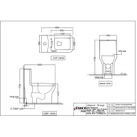Унитаз напольный Essco Aspire AIS-WHT-101853S220SPPSM Белый с бачком