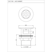Донный клапан для раковины с переливом Essco ALE-CHR-544NHT Хром Донный клапан для раковины с переливом Essco ALE-CHR-544NHT Хром