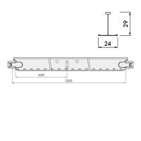 Подвесная система КНАУФ Т24 рейка поперечная 1200x29 мм