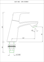 Кран для раковины Essco Stella STE-CHR-107001 Хром