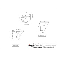 Раковина Essco Cosmo CMS-WHT-103803 Белая с пьедесталом Раковина Essco Cosmo CMS-WHT-103803 Белая с пьедесталом