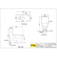 Унитаз напольный Essco Aspire AIS-WHT-101853S300SPPSM Белый с бачком