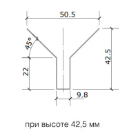 Грильято Пирамидальный ячейка 75х75мм, белый матовый, высота 42.5 мм, ширина 10 мм