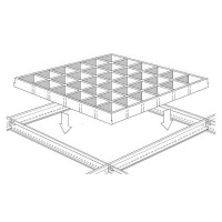 Грильято GL-15 ячейка 50x50, высота 37 мм, ширина 15 мм, белый оцинк