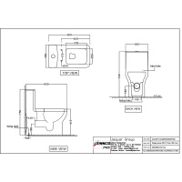 Унитаз напольный Essco Aspire AIS-WHT-101853P180SPPSM Белый с бачком